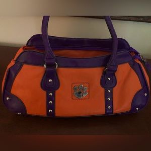 Clemson University faux leather purse
